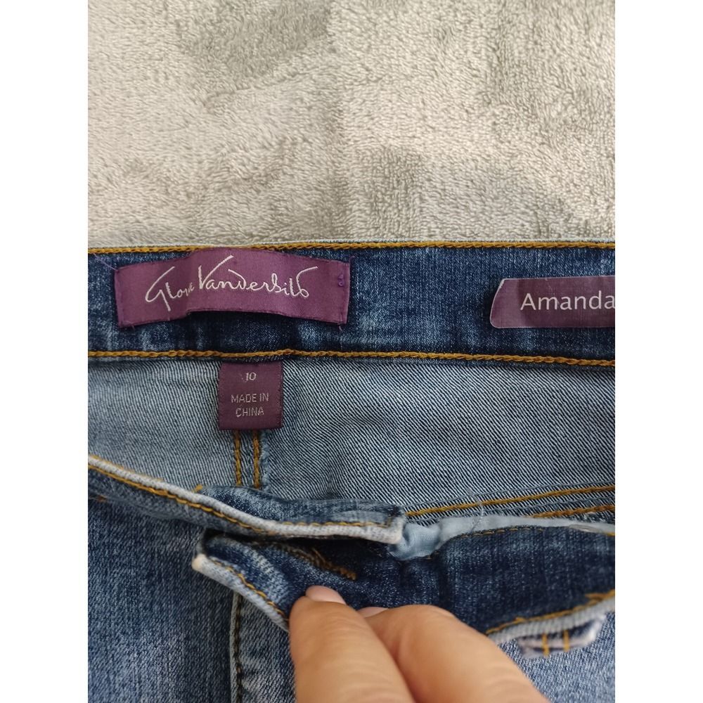 Gloria Vanderbilt Amanda Jeans Size 10 Raw Hem Straight Leg Stretch Everyday‎ - Picture 9 of 10